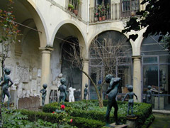 The Sculpture courtyard - bronze statues by Professor Marcello Tommasi